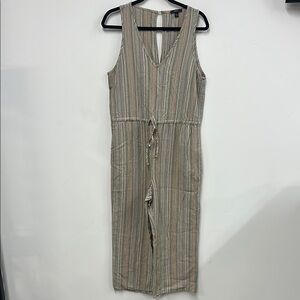 DREW Striped linen Jumpsuit - Multicolor M